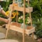 Vintiquewise Rustic Wooden Cart with Windmill Accent as a Unique Storage Solution for Home or Garden Tools QI004600 - alternate 4